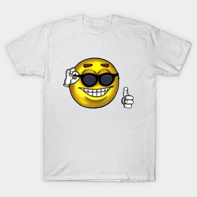 Sunglasses Thumbs Up Meme T-Shirt by dumbshirts